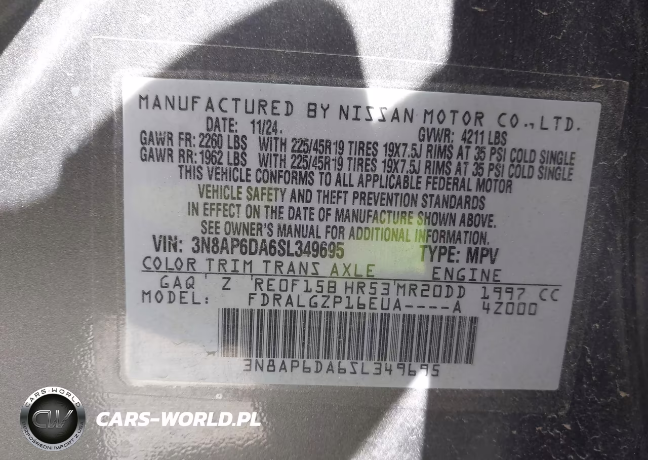 2025 Nissan Kicks Sr Fwd VIN:3N8AP6DA6SL349695 - 9