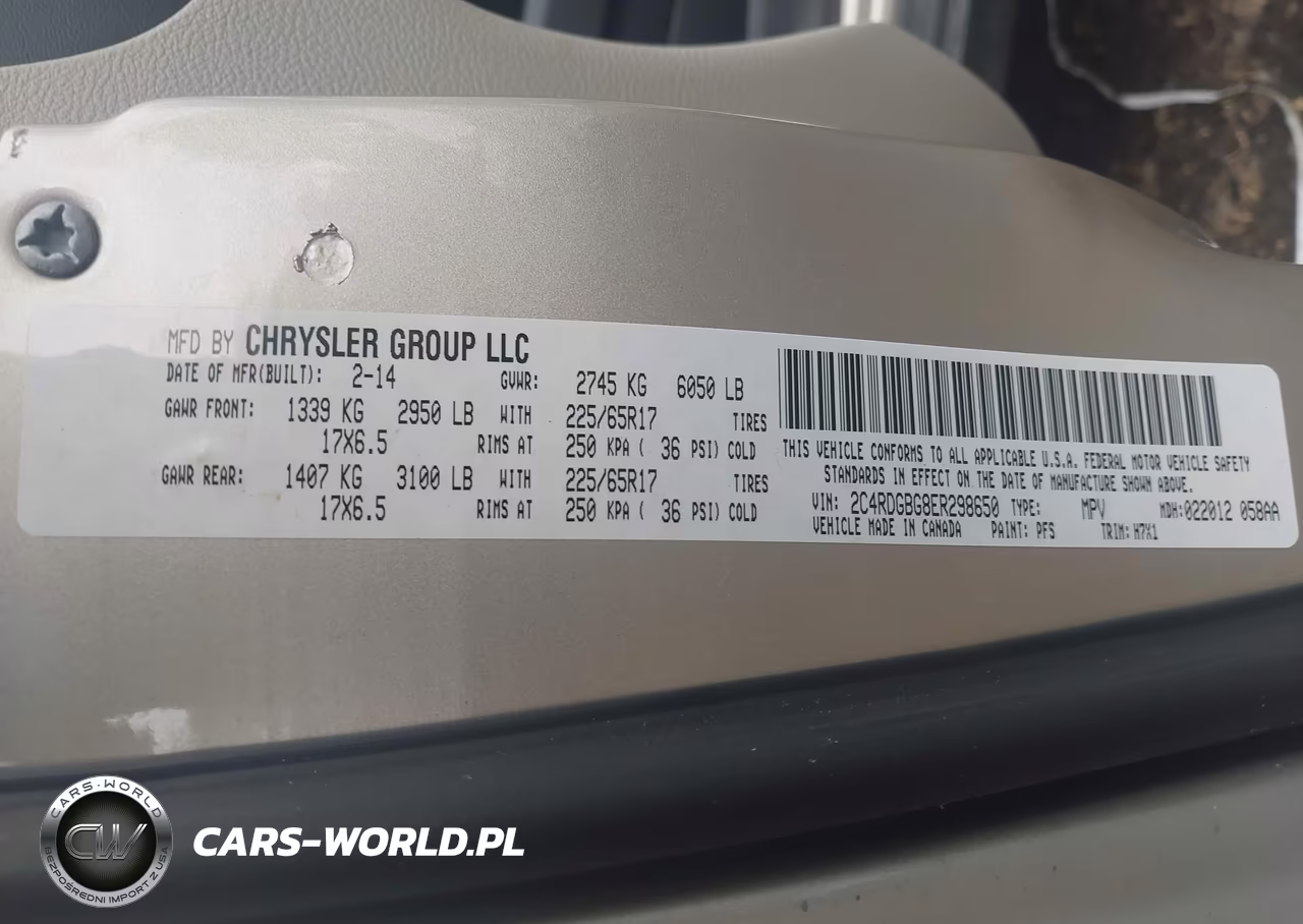 2014 Dodge Grand Caravan American Value Pkg VIN:2C4RDGBG8ER298650 - 9