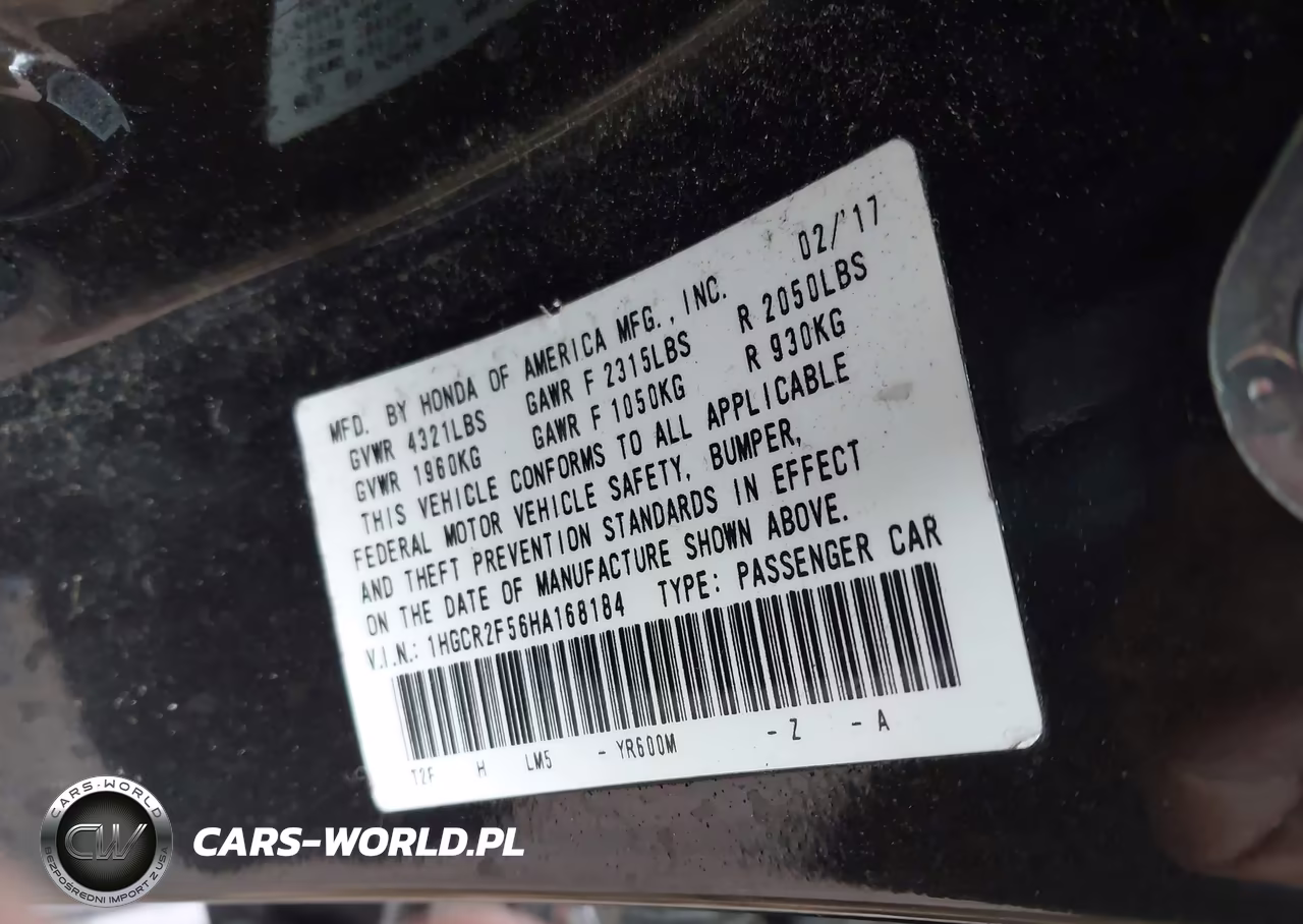 2017 Honda Accord Sport VIN:1HGCR2F56HA168184 - 9