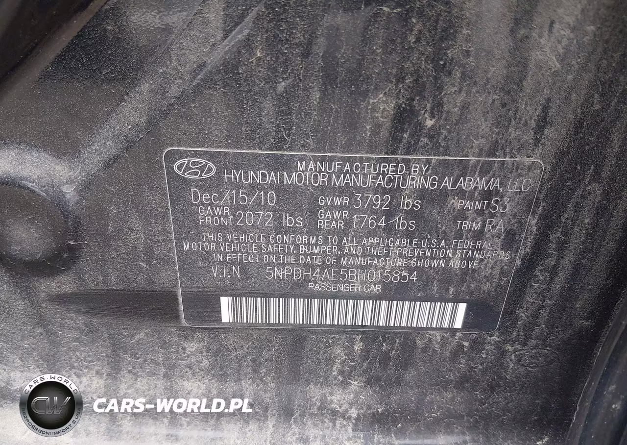 2011 Hyundai Elantra Limited VIN:5NPDH4AE5BH015854 - 9