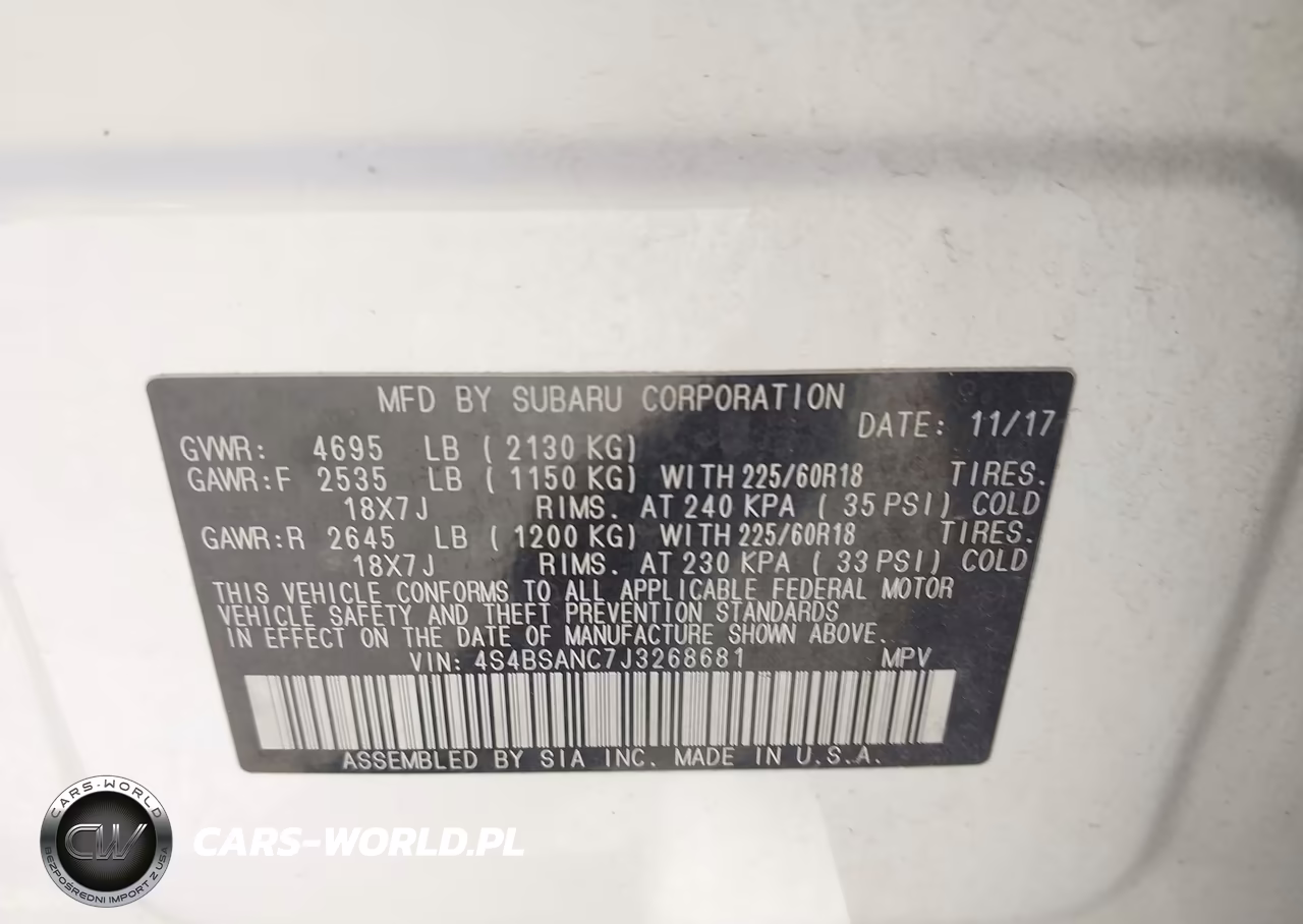 2018 Subaru Outback 2.5I Limited VIN:4S4BSANC7J3268681 - 9