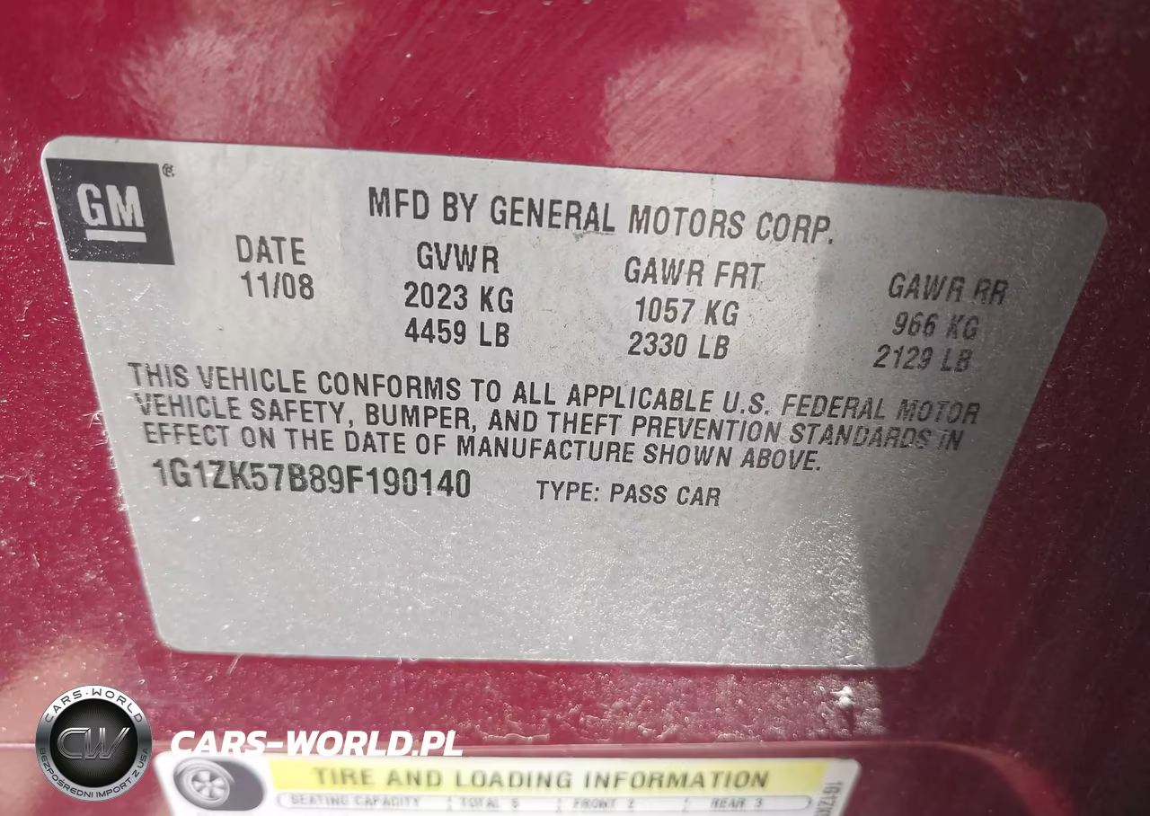 2009 Chevrolet Malibu Ltz VIN:1G1ZK57B89F190140 - 9