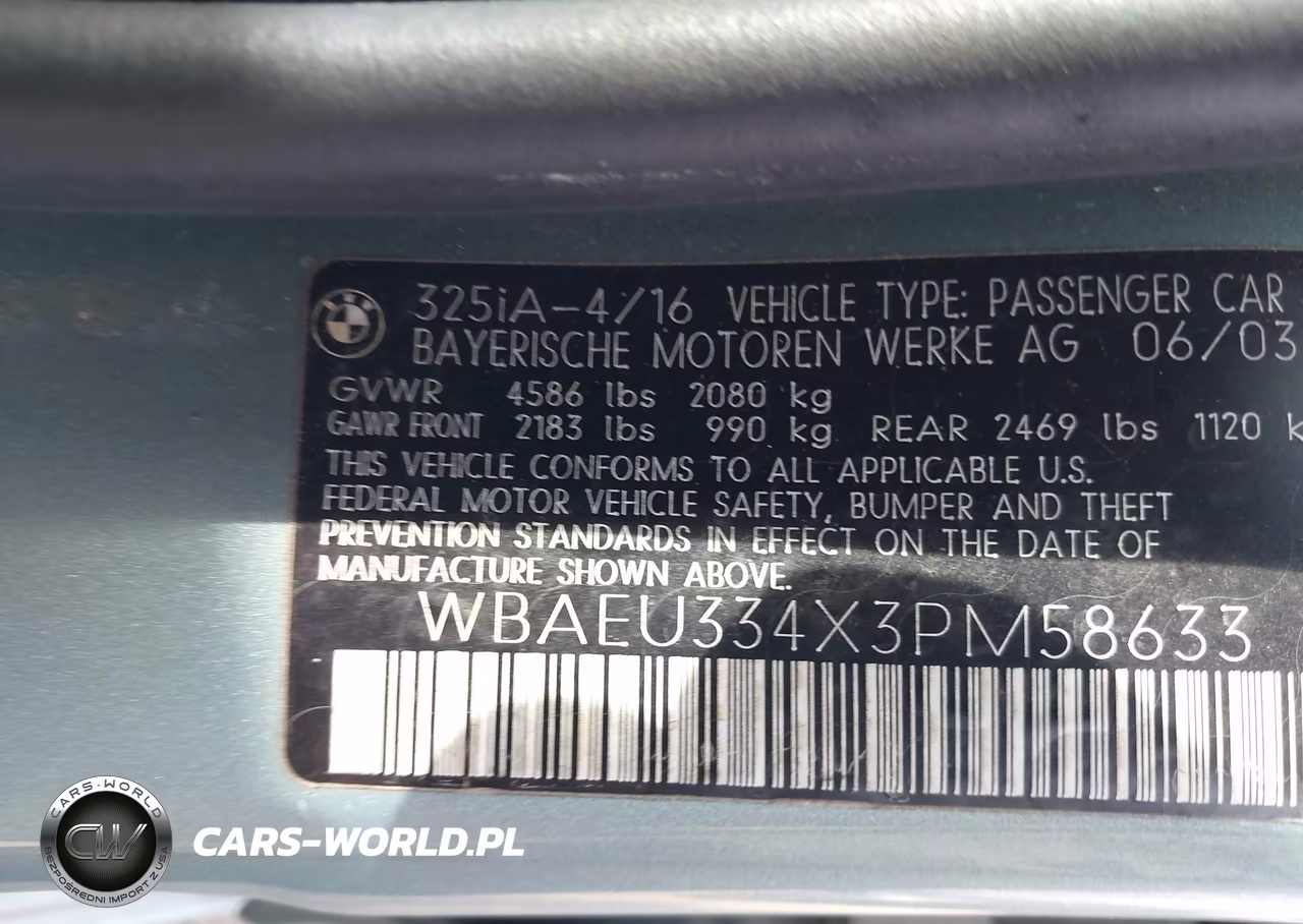 2003 BMW 3 Series 325Xi VIN:WBAEU334X3PM58633 - 9
