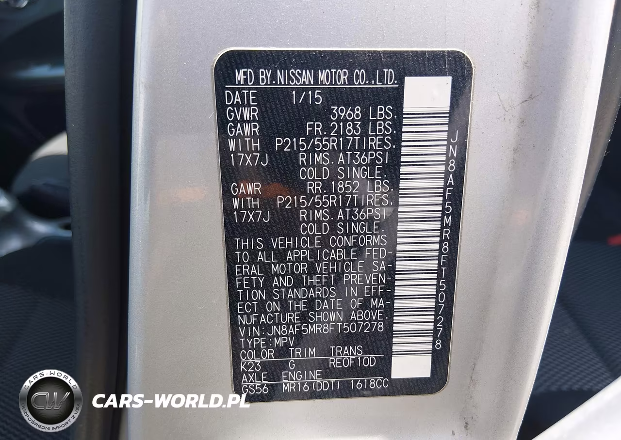 2015 Nissan Juke S VIN:JN8AF5MR8FT507278 - 9