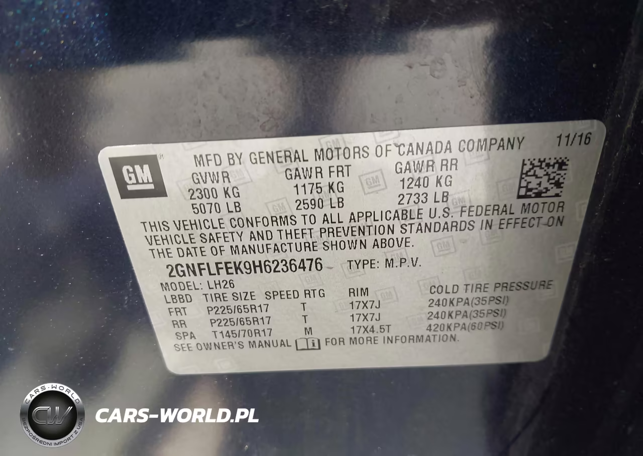 2017 Chevrolet Equinox Lt VIN:2GNFLFEK9H6236476 - 9