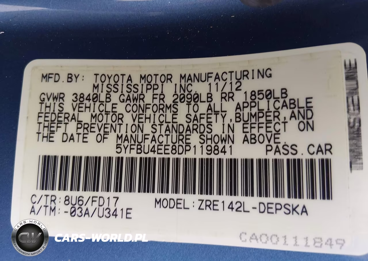 2013 Toyota Corolla S VIN:5YFBU4EE8DP119841 - 9