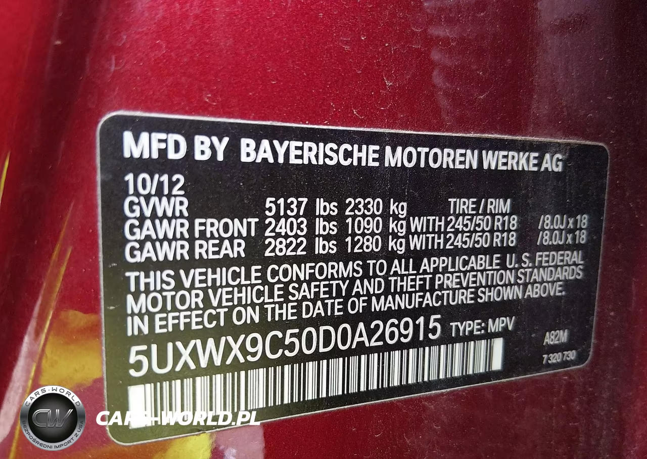2013 BMW X3 xDrive28I VIN:5UXWX9C50D0A26915 - 9