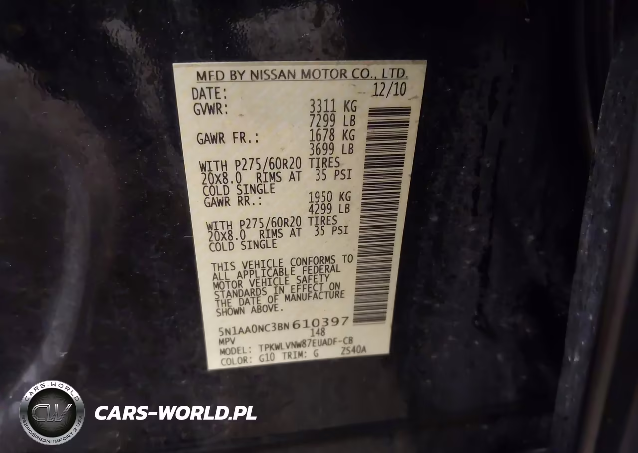2011 Nissan Armada Sl VIN:5N1AA0NC3BN610397 - 9