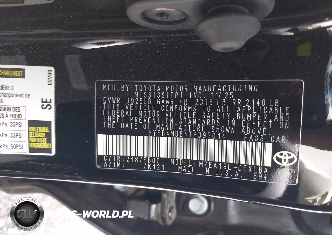 2026 Toyota Corolla Le VIN:5YFB4MDE4TP395014 - 9