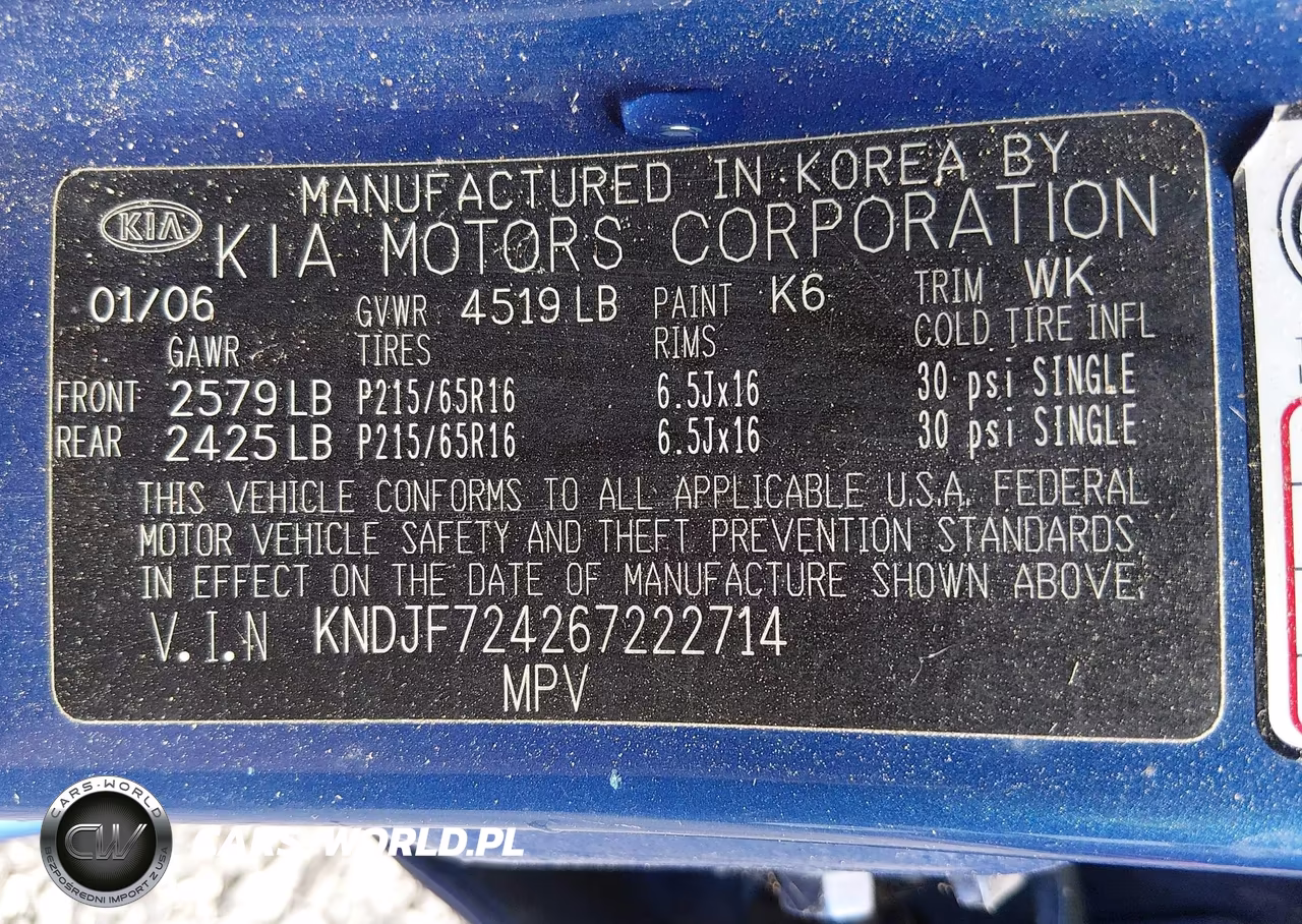 2006 Kia Sportage Lx VIN:KNDJF724267222714 - 9
