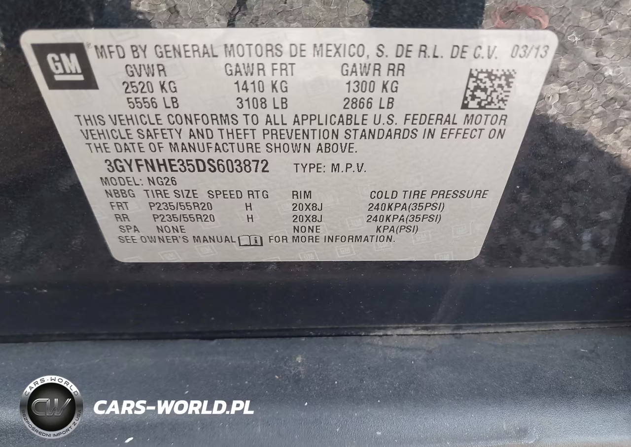 2013 Cadillac Srx Performance Collection VIN:3GYFNHE35DS603872 - 9