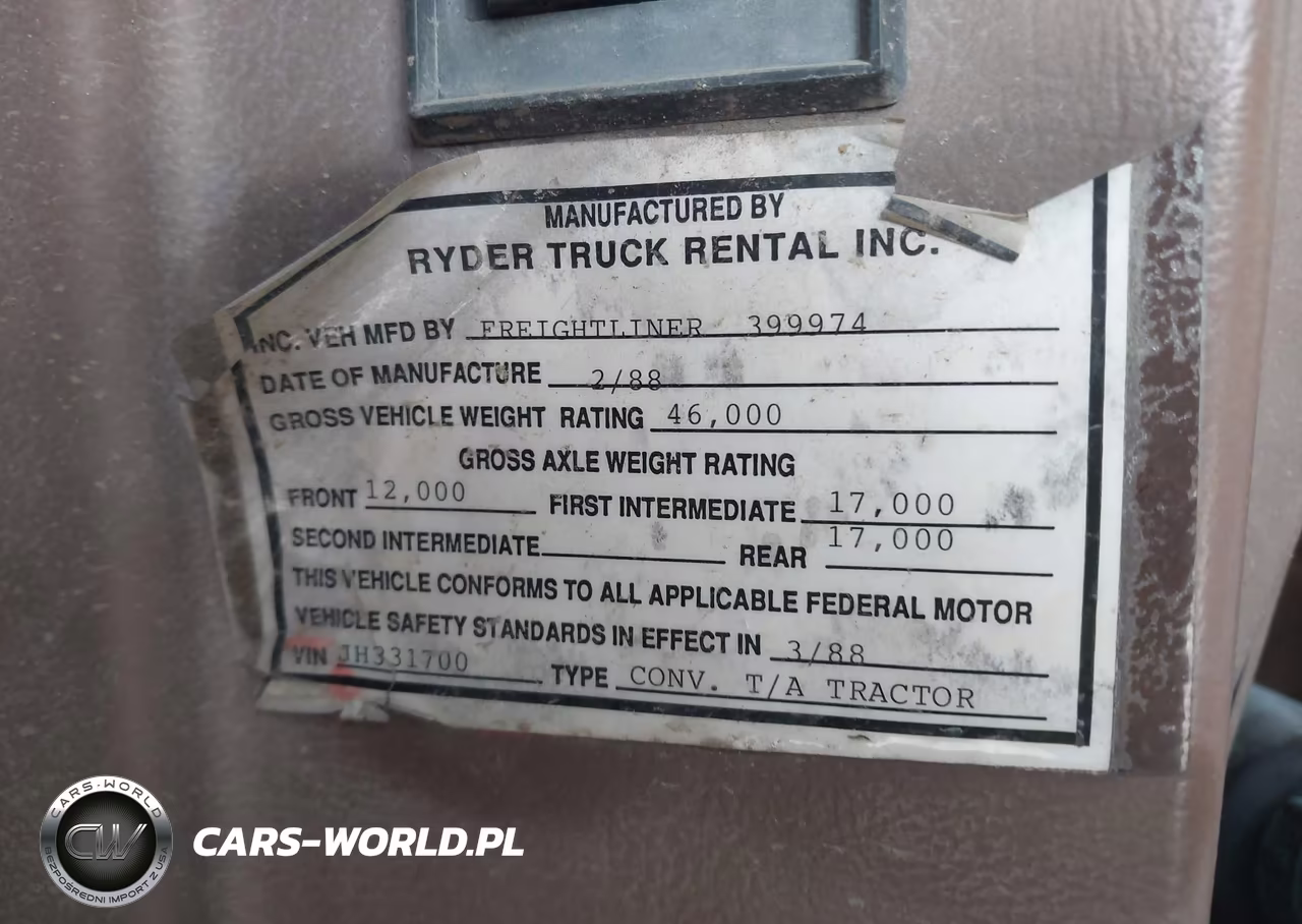 1988 Freightliner Conventional Fld120 VIN:1FUP2CYBXJH331700 - 20