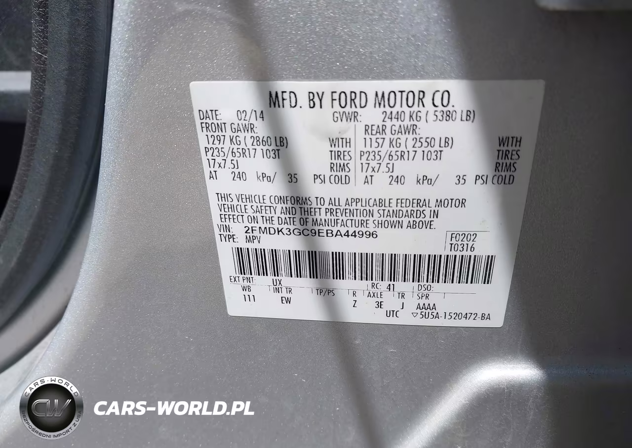 2014 Ford Edge Se VIN:2FMDK3GC9EBA44996 - 9