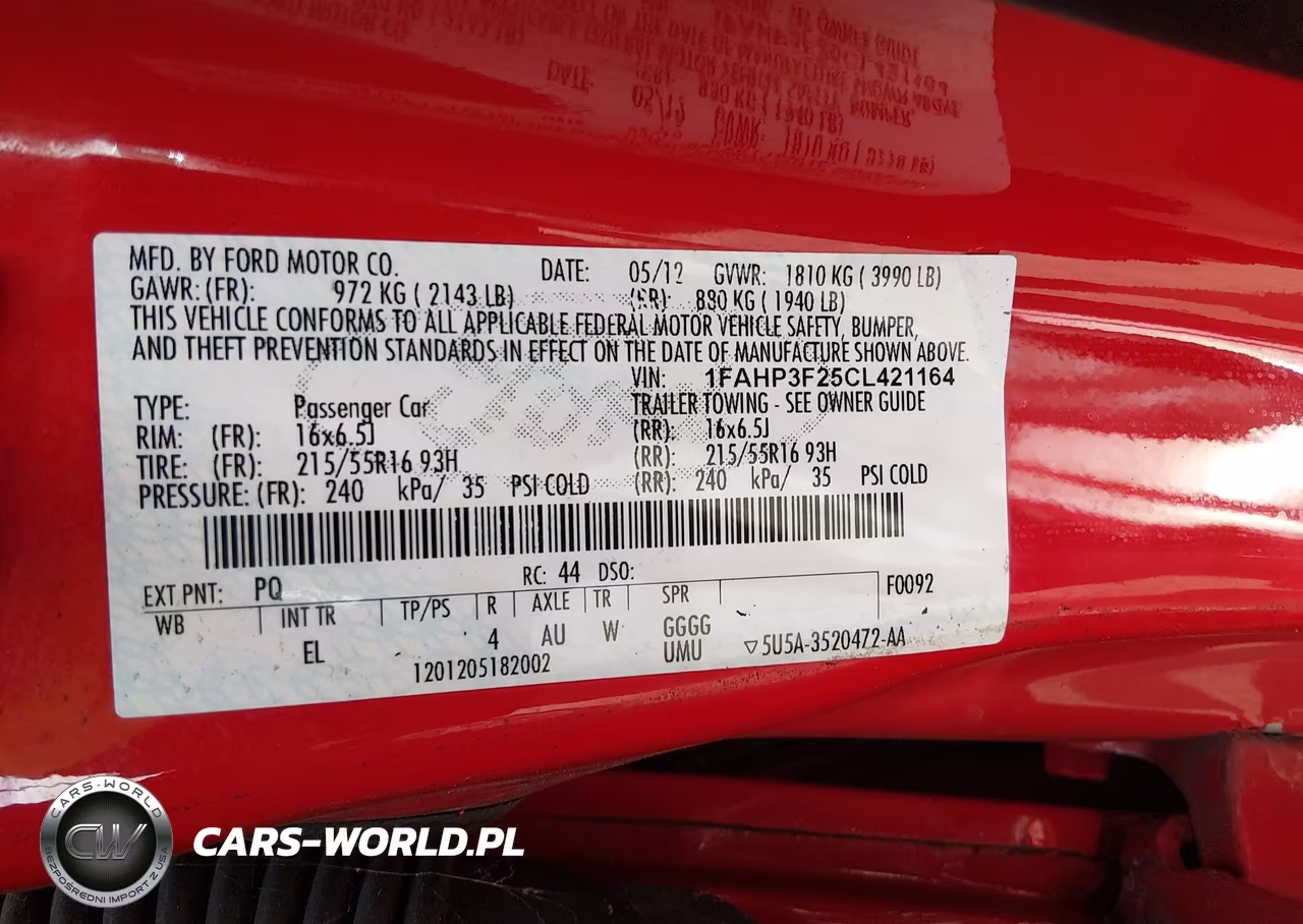 2012 Ford Focus Se VIN:1FAHP3F25CL421164 - 9