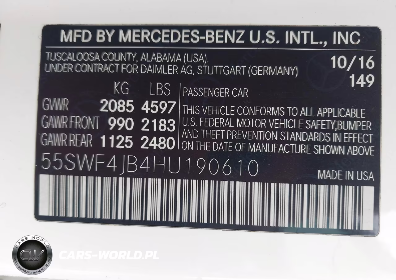2017 Mercedes-Benz C 300 Sport VIN:55SWF4JB4HU190610 - 9