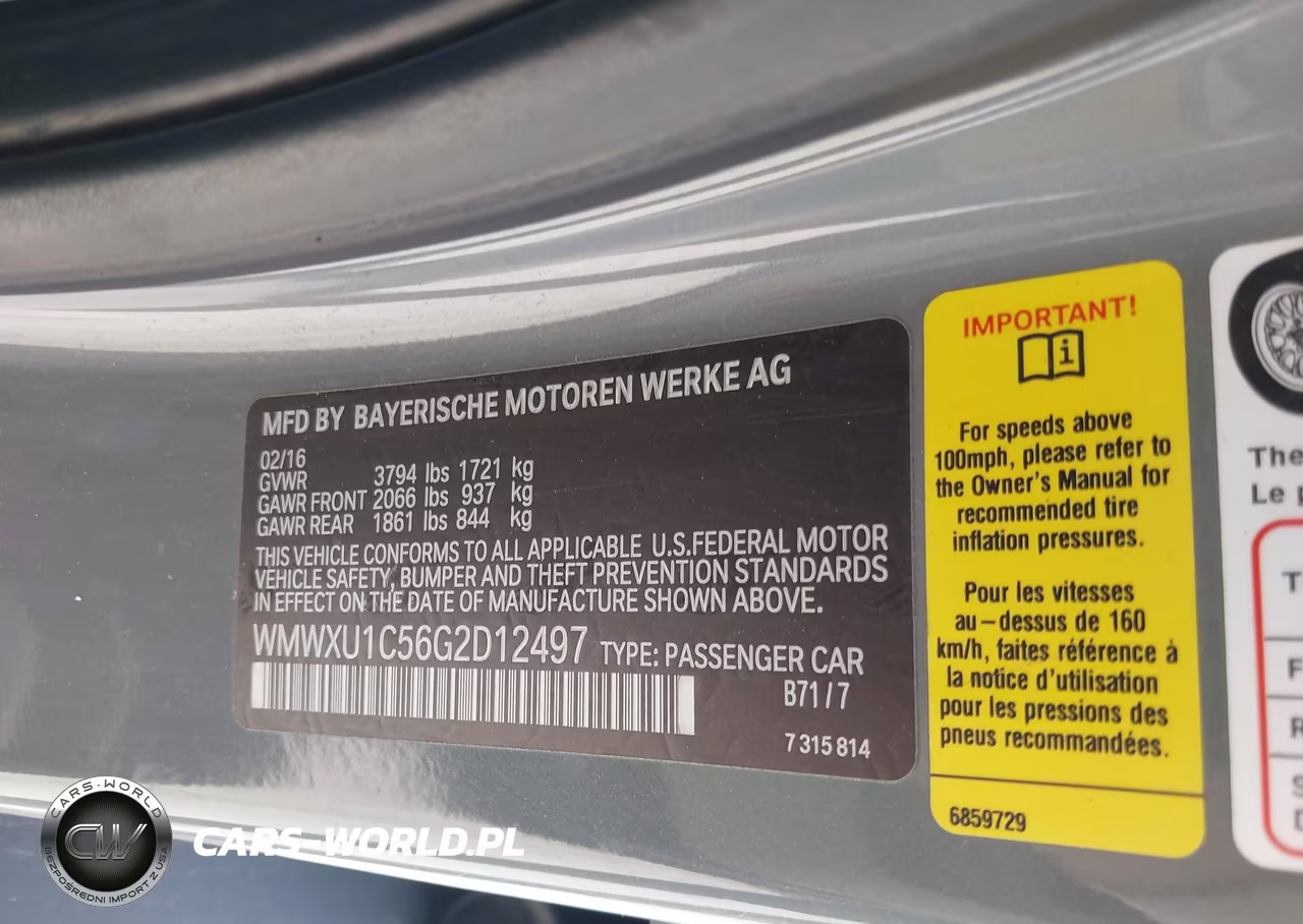 2016 Mini Hardtop Cooper VIN:WMWXU1C56G2D12497 - 9