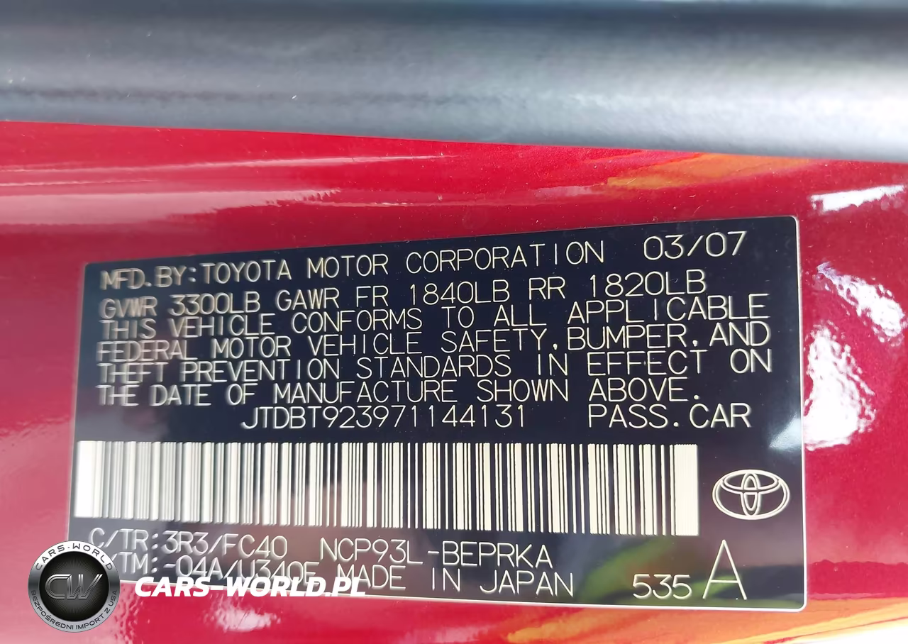 2007 Toyota Yaris VIN:JTDBT923971144131 - 9
