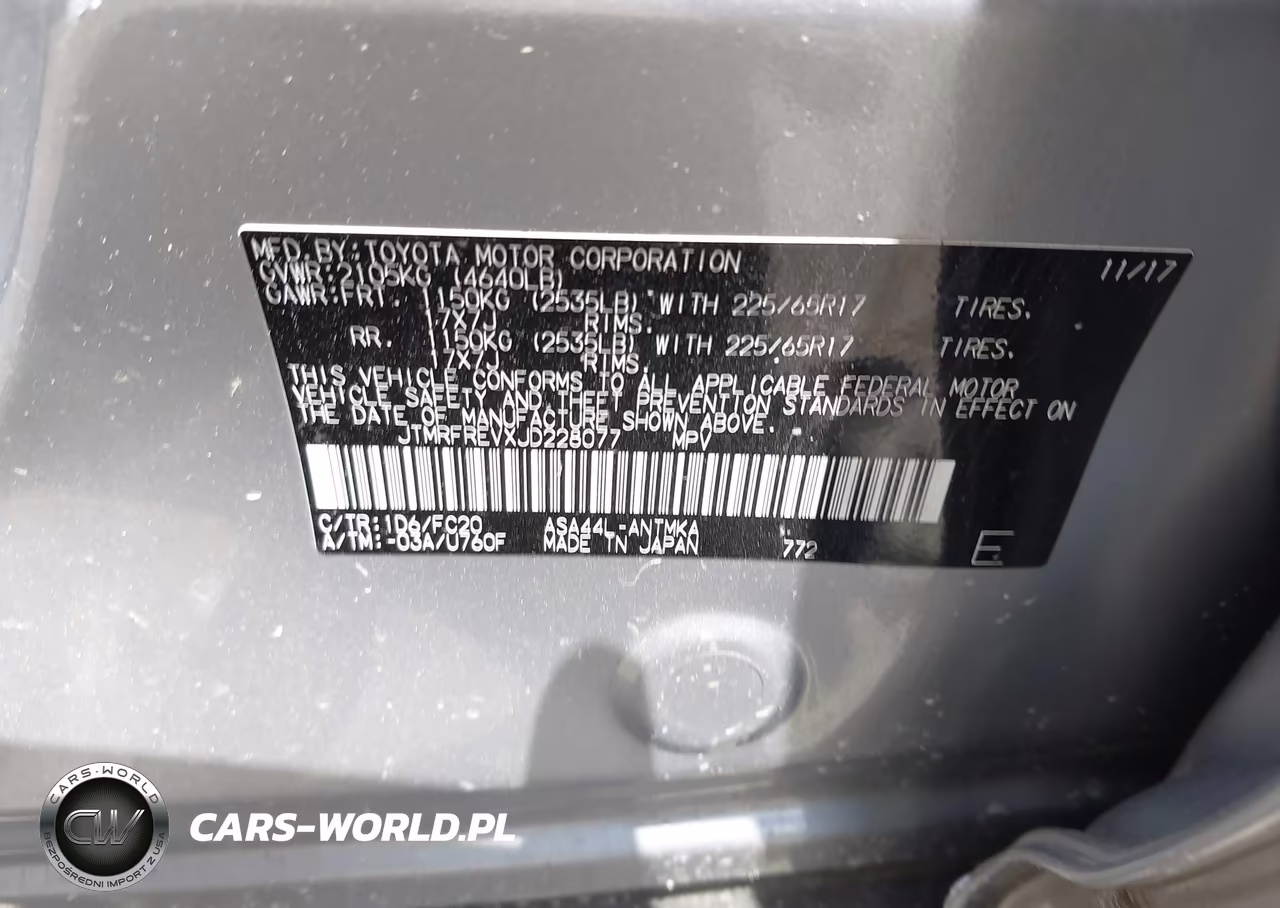 2018 Toyota Rav4 Xle VIN:JTMRFREVXJD228077 - 9