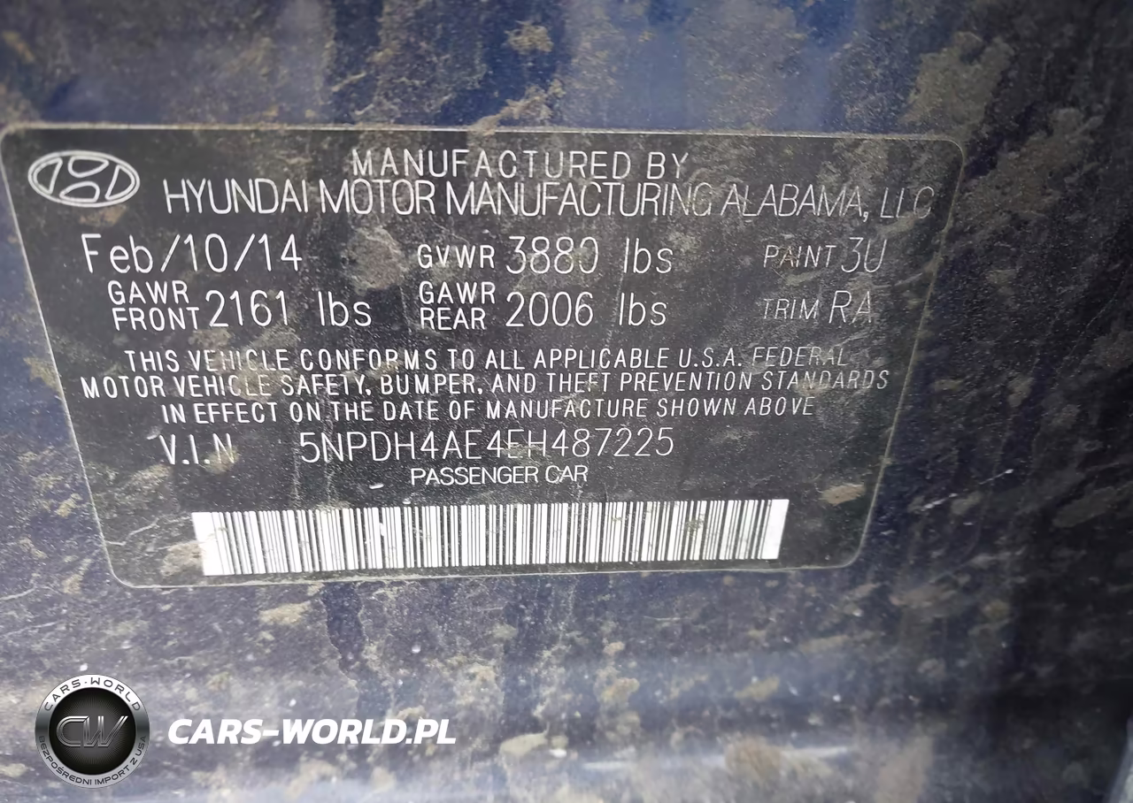 2014 Hyundai Elantra Se VIN:5NPDH4AE4EH487225 - 9