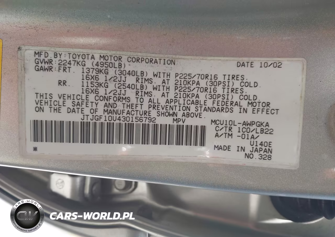 2003 Lexus Rx 300 VIN:JTJGF10U430156792 - 9