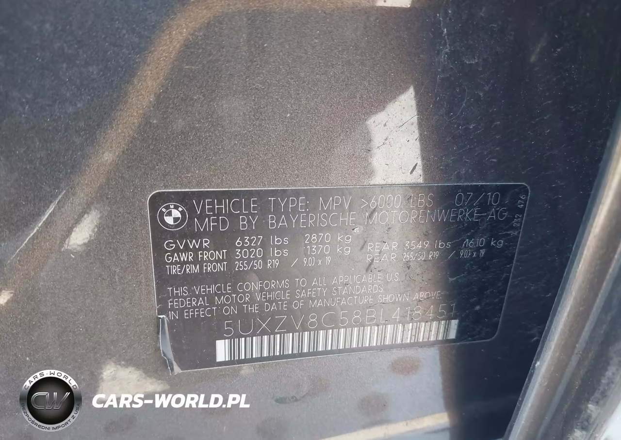 2011 BMW X5 xDrive50I VIN:5UXZV8C58BL418451 - 9