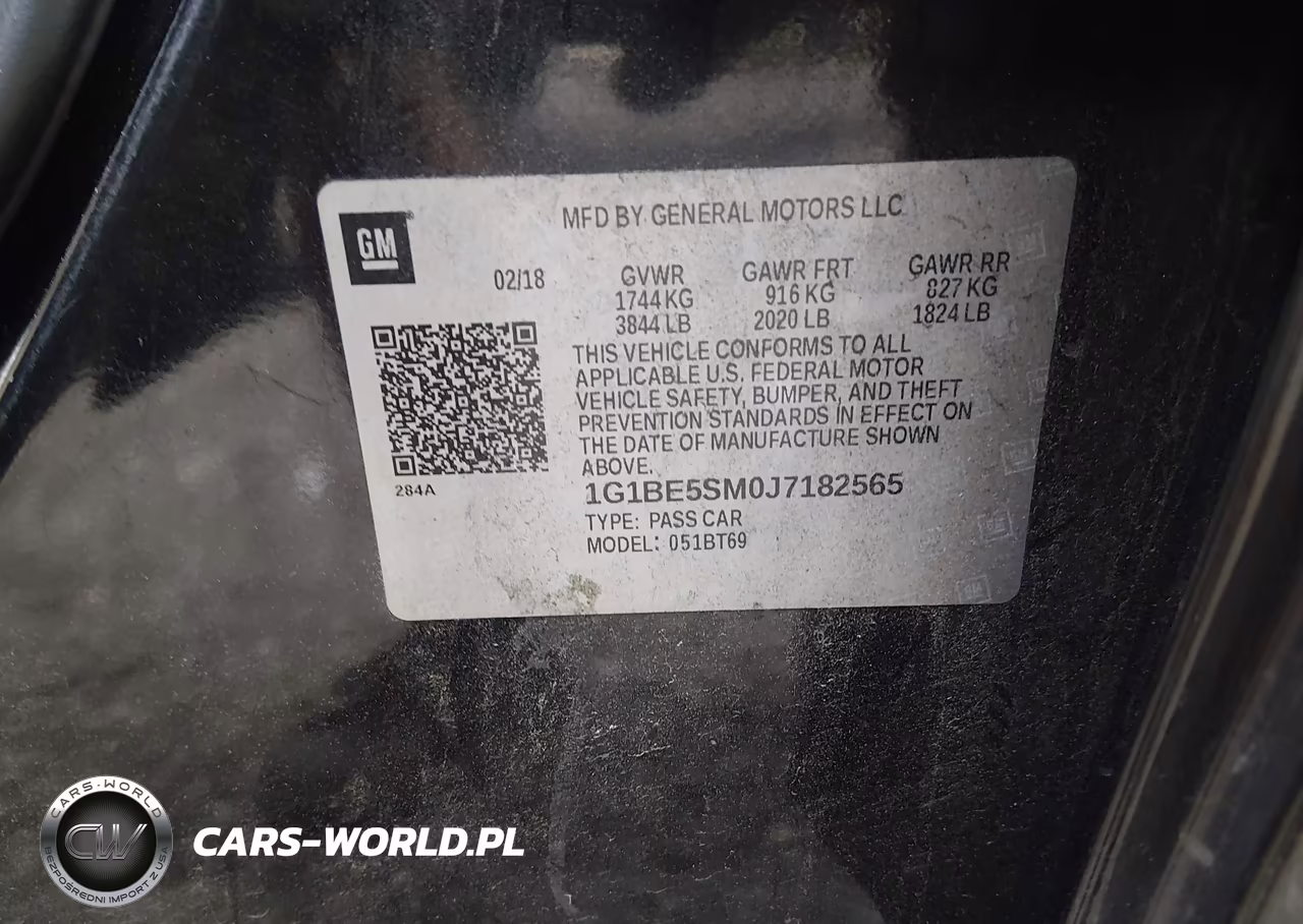 2018 Chevrolet Cruze Lt Auto VIN:1G1BE5SM0J7182565 - 9