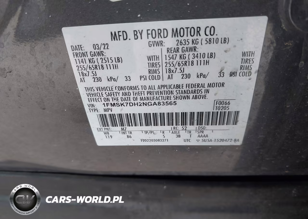 2022 Ford Explorer Xlt VIN:1FMSK7DH2NGA83565 - 9