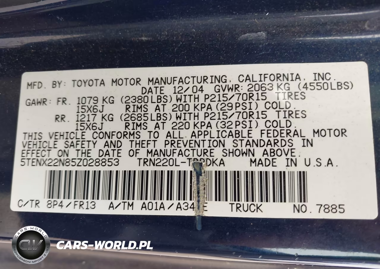 2005 Toyota Tacoma VIN:5TENX22N85Z028853 - 9