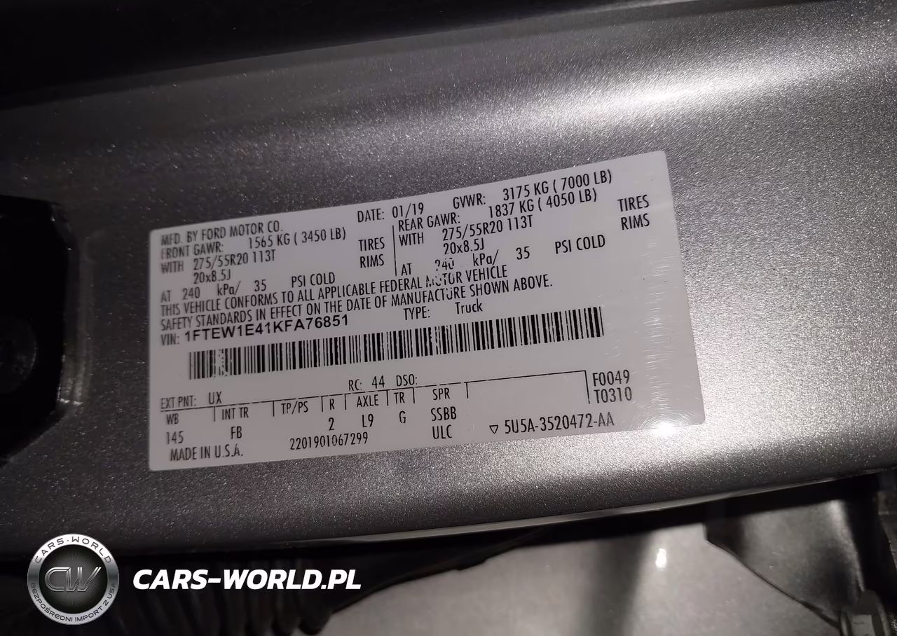 2019 Ford F-150 Xlt VIN:1FTEW1E41KFA76851 - 9