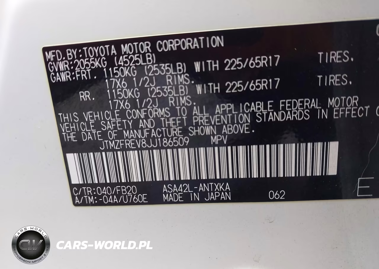 2018 Toyota Rav4 Le VIN:JTMZFREV8JJ186509 - 9
