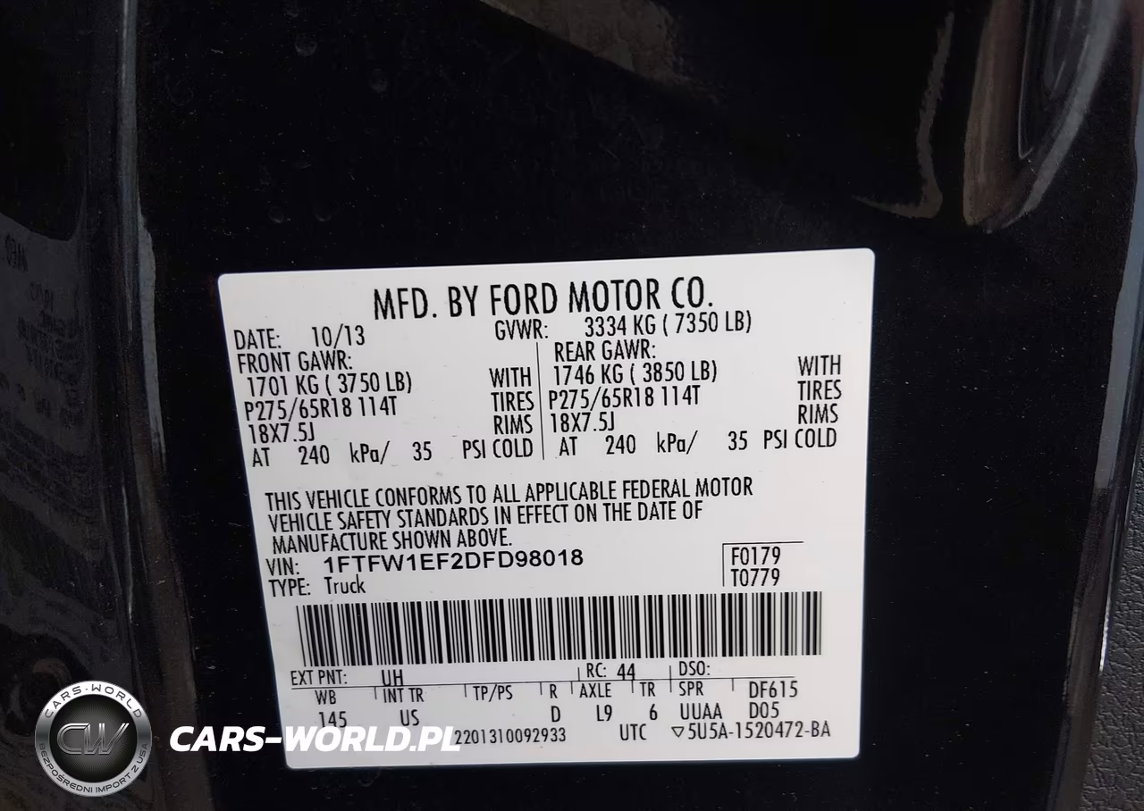 2013 Ford F-150 Xlt VIN:1FTFW1EF2DFD98018 - 9