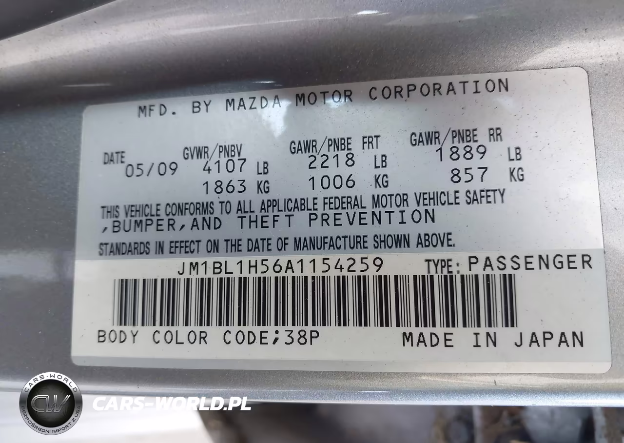 2010 Mazda Mazda3 S Sport VIN:JM1BL1H56A1154259 - 9