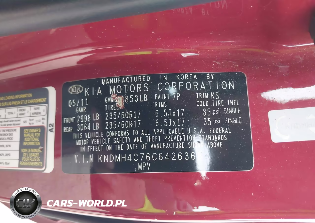 2012 Kia Sedona Ex VIN:KNDMH4C76C6426366 - 9