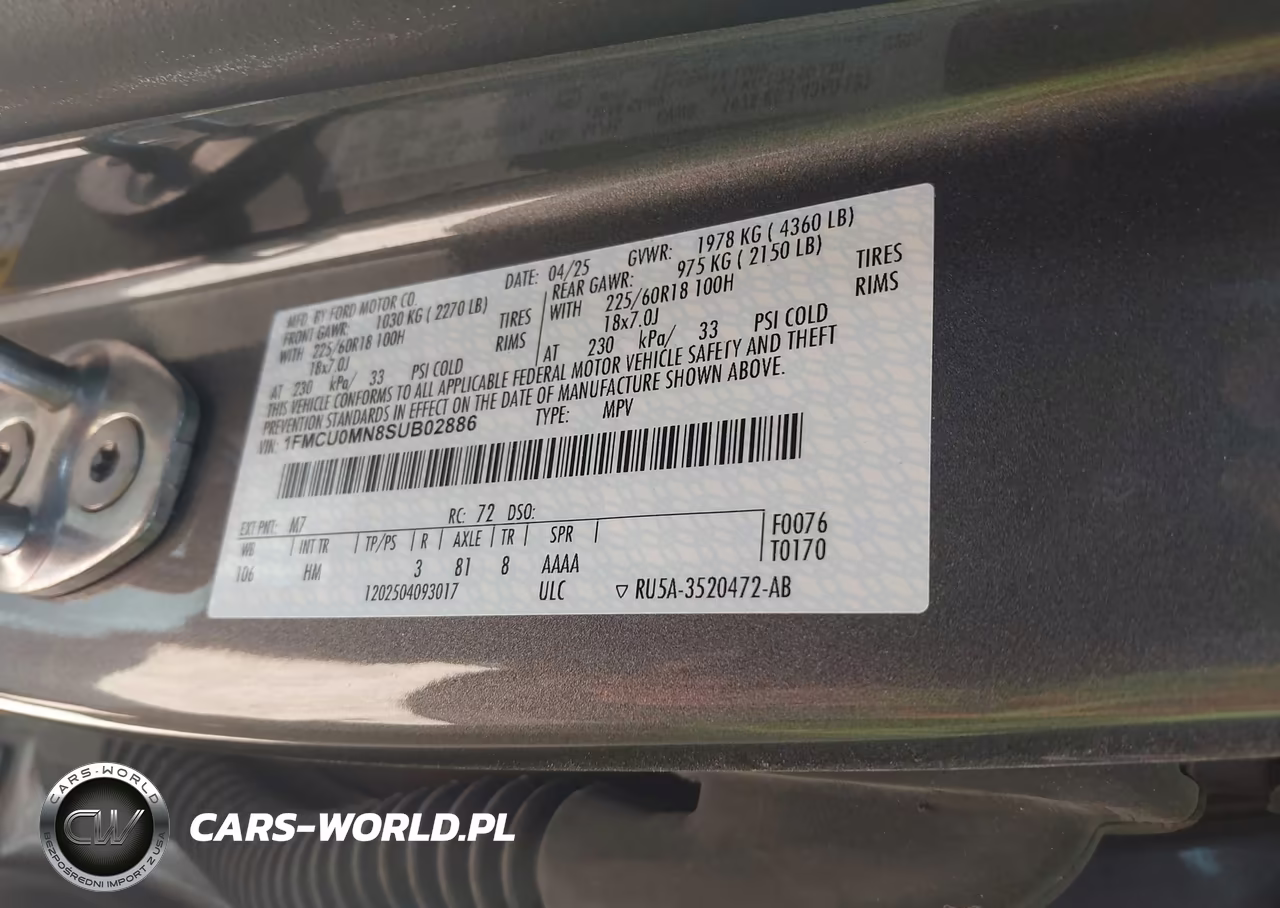2025 Ford Escape St-Line VIN:1FMCU0MN8SUB02886 - 9