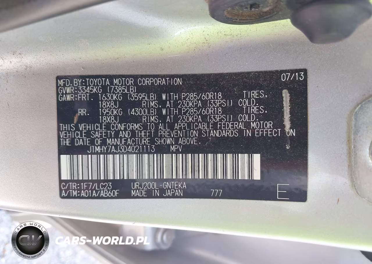 2013 Toyota Land Cruiser V8 VIN:JTMHY7AJ3D4021113 - 9