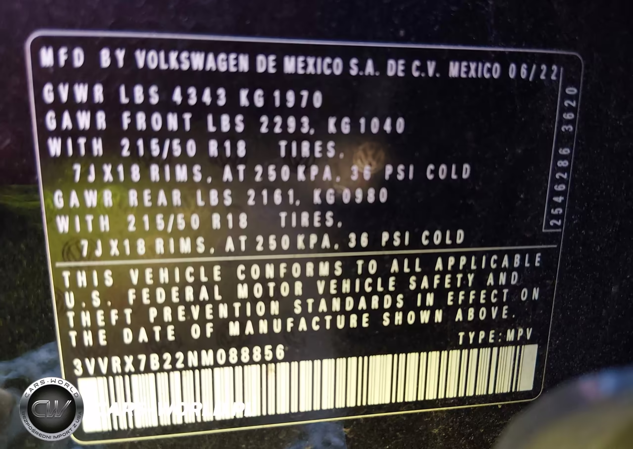 2022 Volkswagen Taos 1.5T Se VIN:3VVRX7B22NM088856 - 9