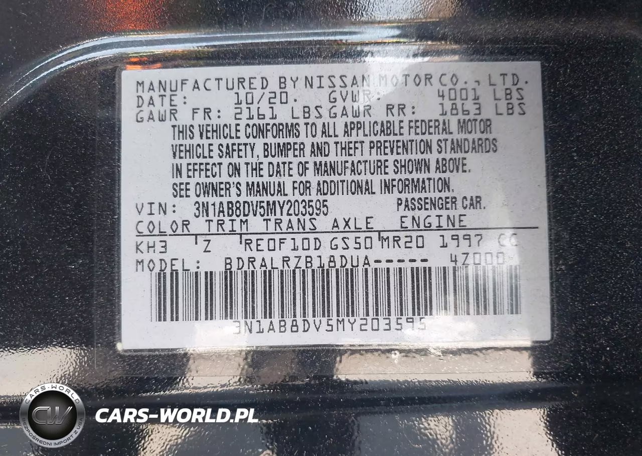 2021 Nissan Sentra Sr Xtronic Cvt VIN:3N1AB8DV5MY203595 - 9