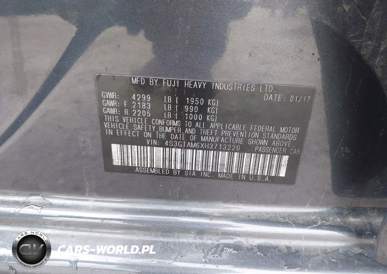 2017 Subaru Impreza 2.0I Sport VIN:4S3GTAM6XH3713220 - 9