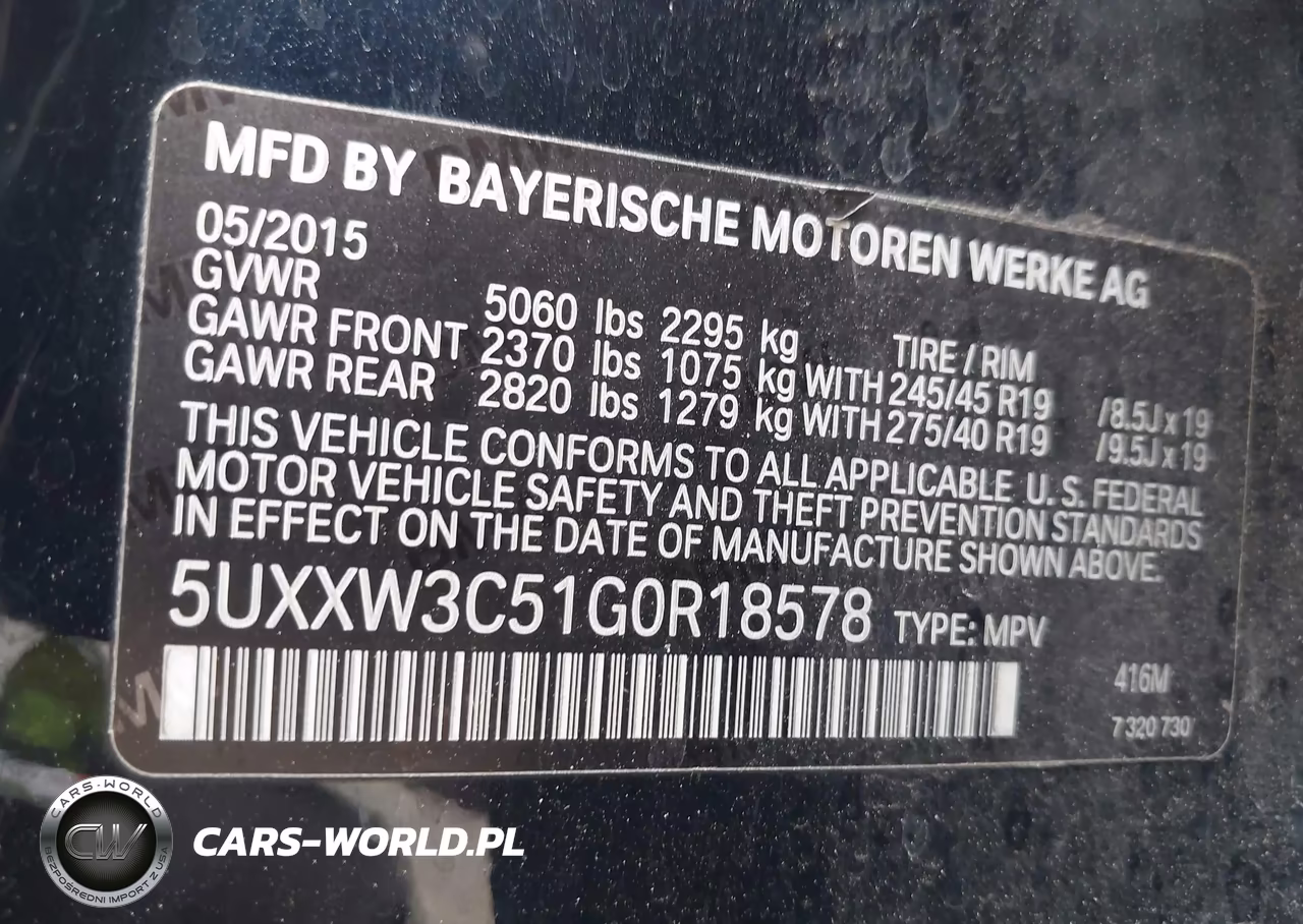2016 BMW X4 xDrive28I VIN:5UXXW3C51G0R18578 - 9