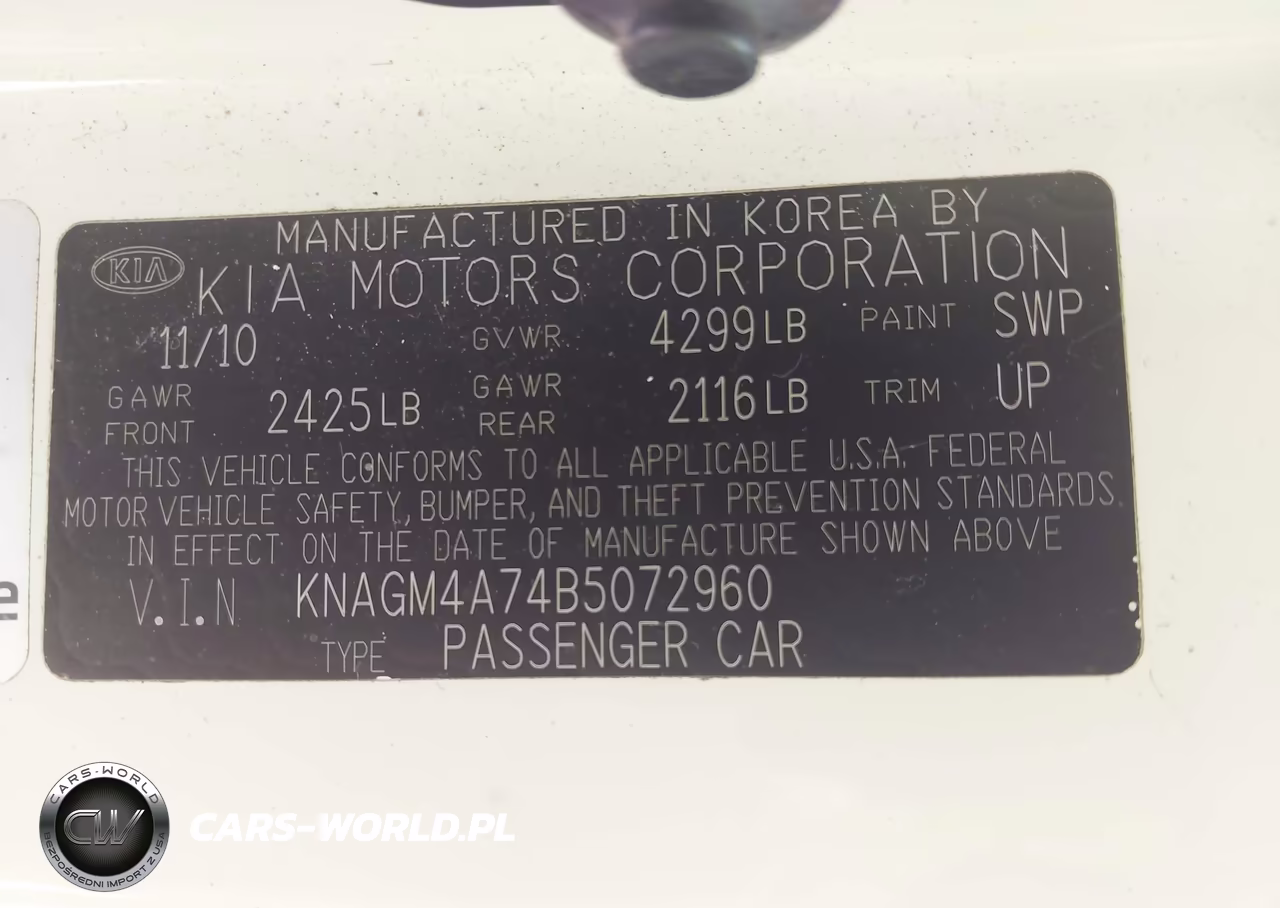 2011 Kia Optima Lx VIN:KNAGM4A74B5072960 - 9