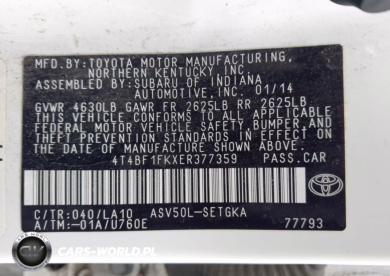 2014 Toyota Camry Xle VIN:4T4BF1FKXER377359 - 9