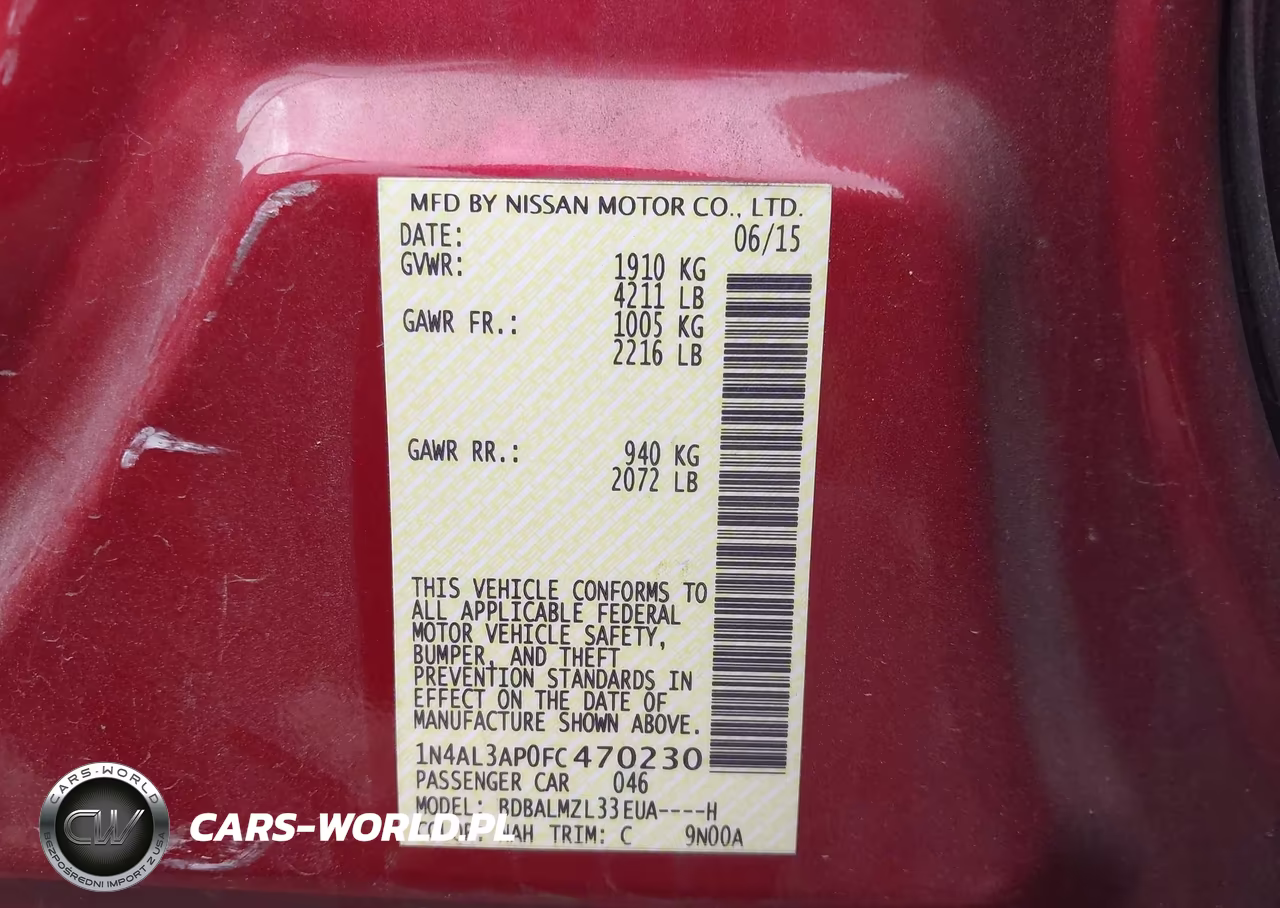 2015 Nissan Altima 2.5 Sv VIN:1N4AL3AP0FC470230 - 9