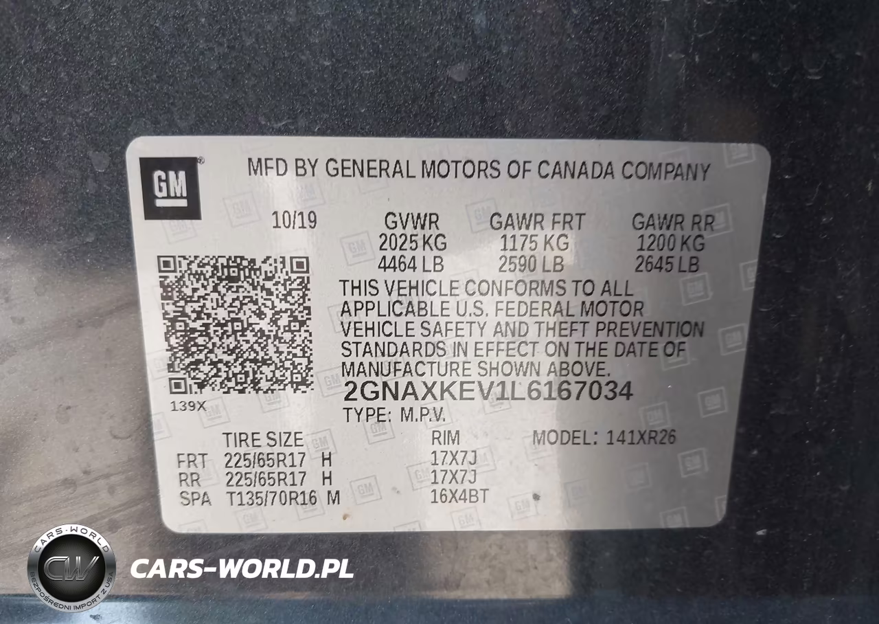 2020 Chevrolet Equinox Fwd Lt 1.5L Turbo VIN:2GNAXKEV1L6167034 - 9