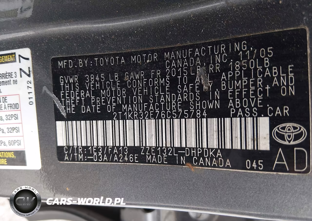 2006 Toyota Matrix VIN:2T1KR32E76C575784 - 9