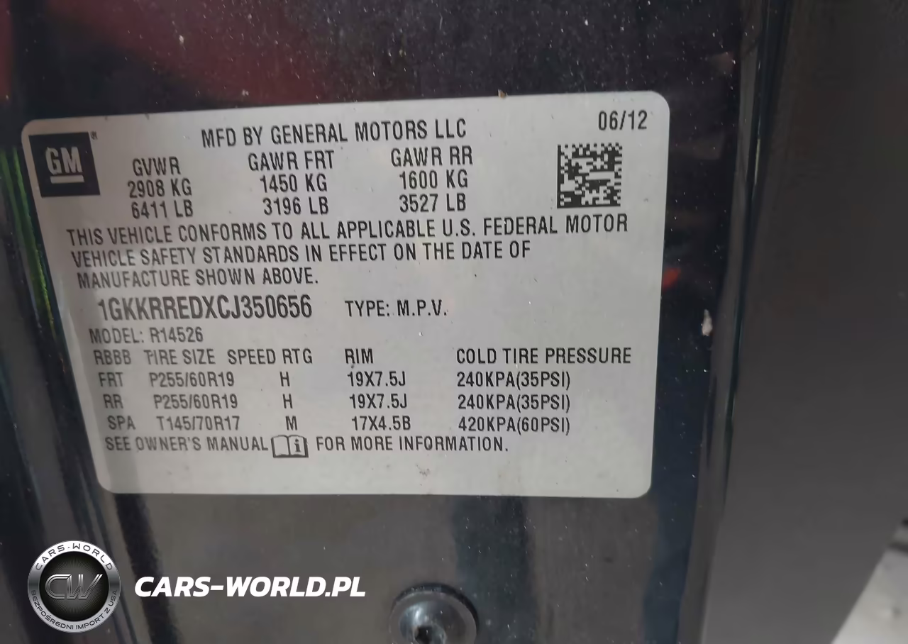 2012 GMC Acadia Slt-1 VIN:1GKKRREDXCJ350656 - 9