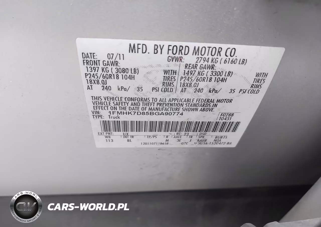 2011 Ford Explorer Xlt VIN:1FMHK7D85BGA90774 - 9