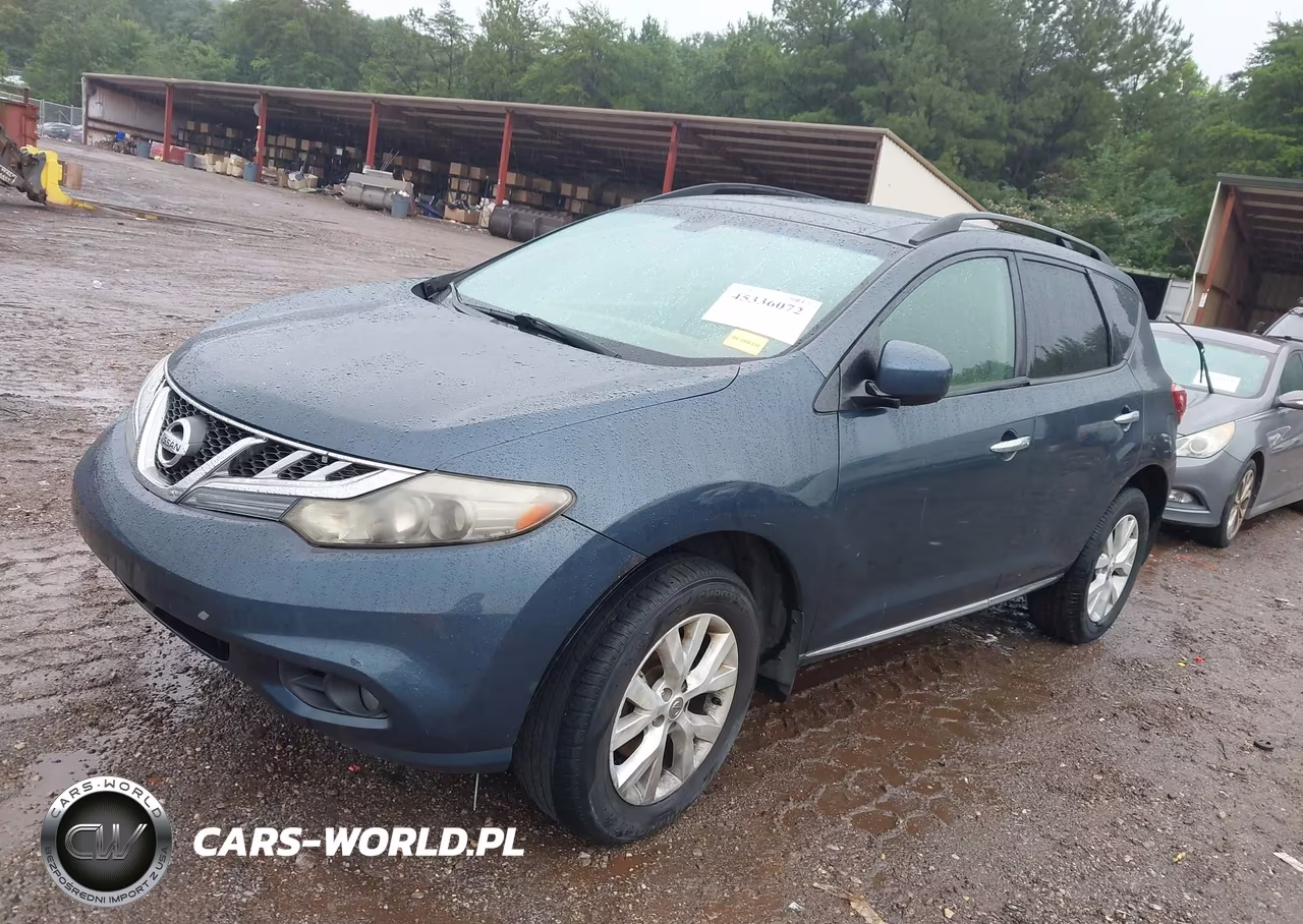 2012 Nissan Murano Sl VIN:JN8AZ1MU6CW103961 - 2