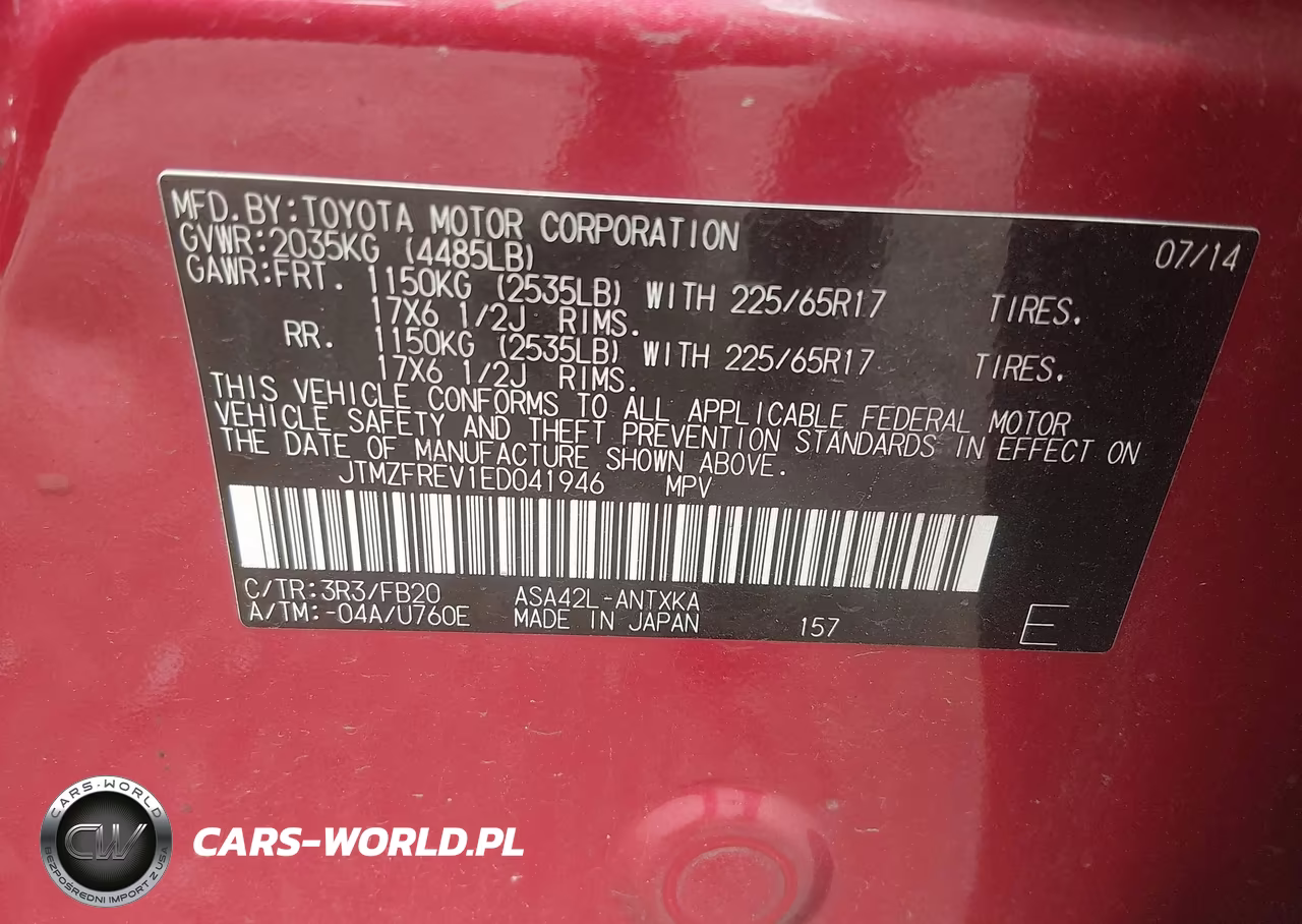 2014 Toyota Rav4 Le VIN:JTMZFREV1ED041946 - 9