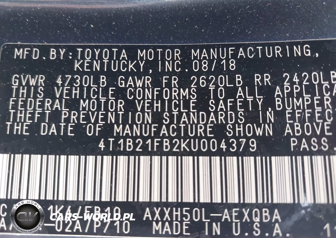 2019 Toyota Avalon Hybrid Xse VIN:4T1B21FB2KU004379 - 9