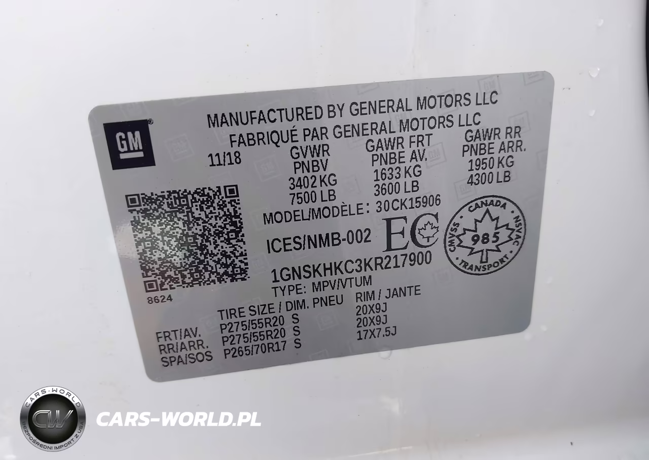2019 Chevrolet Suburban Lt VIN:1GNSKHKC3KR217900 - 9